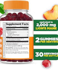 Lifeable Lions Mane Gummies For Adults Great Tasting Lions Mane Mushroom Extract Vegan Kosher Nongmo Mushroom Gummies Brain Support Supplement 60 Count