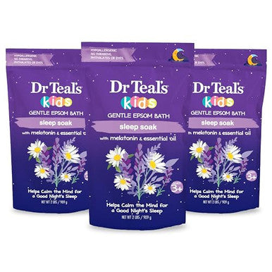 Dr Teal'S Kids Gentle Epsom SaltSleep Soak With Melatonin & Essential Oil Blend2 Lbs (Pack Of 3)
