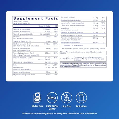 Pure Encapsulations Nutrient 950 With Nac Helps Provide Additional Immune Support 240 Capsules