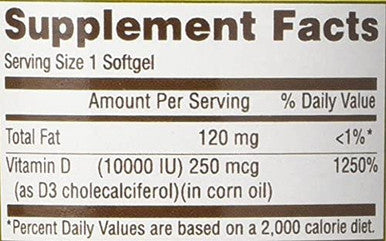 Mason Vitamins D 3 10,000 Iu Softgels, 30 Count