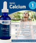 Trace Minerals Liquid Ionic Calcium Bone Healthy Teeth and Muscle Contraction Certified Vegan Gluten Free Non GMO 59ml