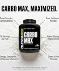 Nutrabio Carbomax Maltodextrin Powder - Carbohydrate Powder For Sustained Energy - Calorie Rich For Muscle And Weight Gain - Unflavored - 5 Pounds 75 Servings