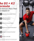 10X Health Vitamin D3 5000 IU and K2 MK7 Menaquinone 7 HighPotency D3 K2 Vitamin Supplement for Bone Health Heart and Teeth 125 mcg Vitamin D and 90 mcg Vitamin K260 Capsules