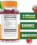Lifeable Vitamin B Complex for Kids with VIT C Great Tasting B Complex Gummies Vegan Kids B Complex Energy and Nerve Support 90 Gummies