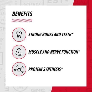 Gnc Super Magnesium 400Mg Supplement, Supports Strong Bones And Teeth, Highly Absorbable, 45 Servings