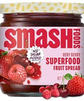 Smash Foods Very Berry Superfood Fruit Spread, No Sugar Added, Keto Jam with Chia Seeds, Vegan Paleo Spread, 8 Ounces, 2 Jars