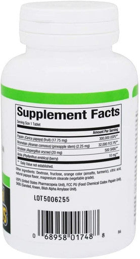 Natural Factors Papaya Enzymes Promotes Healthy Digestion 60 Chewable Tablets