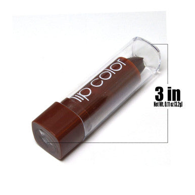 LA Colors L.A. Colors 1 Moisture Rich Lip Color CML536 Cocoa Shimmer Lipstick Vitamin E Aloe Vera Stick Balm Paint Free Zipper Bag 0.11 Ounce