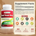 Best Naturals Red Yeast Rice 1200 Mg 60 Tablets (Citrinin )