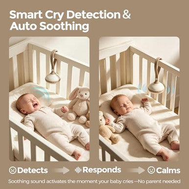 Evoceler Portable White Noise Sound Machine For Baby Adult With 9 Soothing Sound Memory Function 64H Powerful Battery For Home Travel Office Toddler Lock Reinforced Clip Baby Registry White