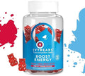 IvyBears Men's Hair Vitamins and Energy Boost Gummies Biotin Zinc and Natural Caffeine for Hair Growth and Daily Stamina Support Vegan 2Pack