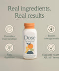 Dose Liver Support Supplement Shot | Cleanses Promotes & Ensures Optimal Liver Function | Non Gmo, Vegan, Gluten , Kosher Pareve, Zero Sugar & Zero Calorie | 16Oz Bottle 3 Pack (3 Weeks Supply)