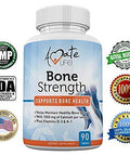 Bone Strength - Calcium Magnesium for Bone Health- Calcium Citrate with Vitamin D3 for Bone Density- Calcium Supplement for Women-High Absorption Calcium 1000mg- 90 Tablets Made USA by Amate Life