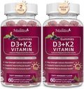 Mulittea Vitamin D3 10000 Iu + K2 (Mk7) 200Mcg W/Calcium Magnesium Zinc Elderberry & Inulinhighly Bioavailableenhanced Absorption For Immune & Bone Support K2 D3 Vitamin Supplementvegan Gummies