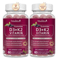 Vitamin D3 10000 IU + K2 (MK7) 200mcg w/Calcium Magnesium Zinc Elderberry and InulinHighly BioavailableEnhanced Absorption for Immune and Bone Support K2 D3 Vitamin SupplementVegan Gummies