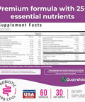 Naturegenx Methyl Prenatal With Probiotics Prenatal Vitamins For Women With Iron Methyl Folate Ginger Active B12 & 28 Nutrients Vegan Non-Gmo Gluten-Free 60 Capsules (1-Month Supply)