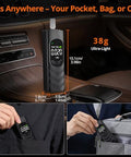 Proster Dual-Sensor Portable Breathalyzer With Voice Prompts & 20 Mouthpieces - Rechargeable Digital Alcohol Tester Professional Accuracy Fast 4-Second Results For Personal & Workplace Use