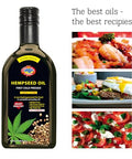 Golden Kings of Ukraine Pure Hemp Seed Cooking Oil - Extra Virgin Cold Pressed Oil - Unrefined and Non-Deodorized 11.83 OZ