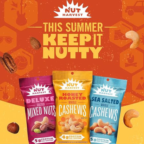 Nut Harvest, Honey Roasted Peanuts,1.375 oz Bag, (36 Pack)