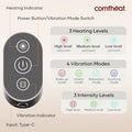 Comfheat Cordless Back Massager With Heat For Pain Relief Deep Tissue Portable Heating Pad For Lower Back & Sciatica Pain 4 Motors Wearable Heat Wrap Belt Battery Powered Extra Large Up To 61"
