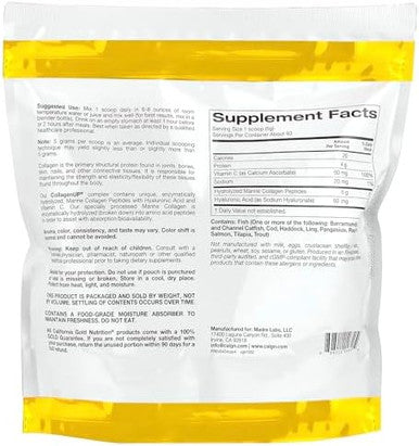California Gold Nutrition Collagen Peptides Powder With Hyaluronic Acid Support For Healthy Hair Skin Nails Joints And Bones Nongmo Gluten And Dairy Unflavored 7.26 Oz Fish Sourced