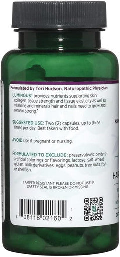 Vitanica Luminous Hair Skin and Nail Support Vegan 60 Capsules
