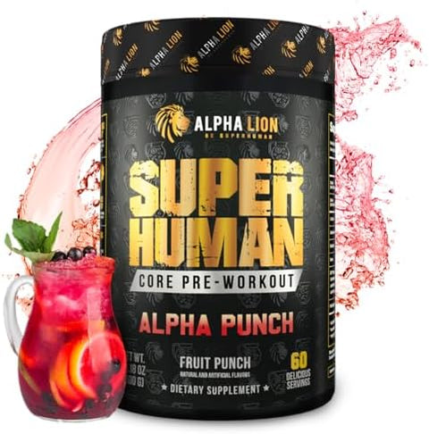 Alpha Lion Core Pre Workout With Creatine For Performance Beta Alanine For Muscle Lcitrulline For Pump & Trisource Caffeine For Sustained Energy (30 Servings King Lemonade Flavor)