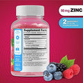 Doctors Finest Zinc 50Mg Gummies Vegetarian, Gmo & Gluten Vitamin Great Tasting Berry Flavor Pectin Chews Adult Dietary Supplement 60 Count [30 Doses]