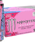 Monster Energy Ultra Fantasy Ruby Red, Sugar Free Energy Drink, 16 Ounce | Pack of 15