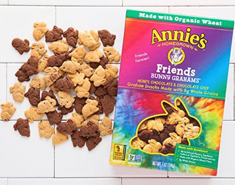 Annie's Organic Friends Bunny Grahams - Pack of 20 - Delicious Baked Grahams - Chocolate Chip and Chocolate Honey Flavors - Certified Organic