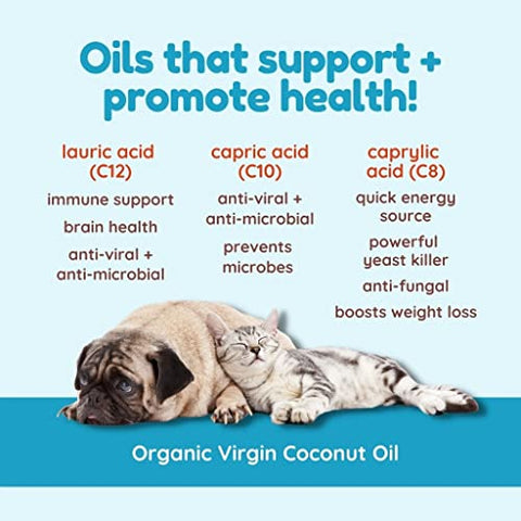 CocoTherapy Organic Virgin Coconut Oil Portable Packets for Pets, 12 x 10 ml packets