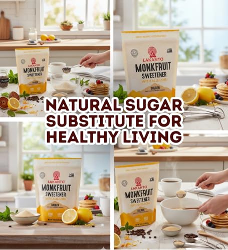 Monk Fruit ÃƒÂ¢Ã¢â€šÂ¬Ã¢â‚¬Å“ 4x Golden Monkfruit Sweetener ÃƒÂ¢Ã¢â€šÂ¬Ã¢â‚¬Å“ 16OZ Bundle with Stainless Steel Silver Measuring Spoon Set ÃƒÂ¢Ã¢â€šÂ¬Ã¢â‚¬Å“ Low-Calorie Sugar Alternative with Accurate Measuring Tools ÃƒÂ¢Ã¢â€šÂ¬Ã¢â‚¬Å“ Gift Set (5 Items)