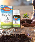 Carlson Super Daily D3 6000 IU (150 mcg) per Drop Liquid Vitamin D3 1Year Supply NonGMO Unflavored 365 Vegetarian Drops (10.3 mL)