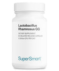 Supersmart Lactobacillus Rhamnosus GG 100 mg Per Day 10 Billion CFU Probiotic Strain Supplement Support Healthy Intestinal Vaginal Flora NonGMO Gluten Free 60 DR Capsules