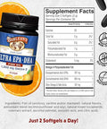 Barlean'S Omega 3 Fish Oil Supplements Supplement Softgels For Men And Women 1300 Mg Ultra Epa And Dha Fatty Acids Orange Flavored 60 Count