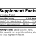 Twinlab Vitamin D3 1000 + K2 Dots Bone and Heart Health Immune Support 25 mcg 60 Tablets 1000 IU