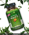 Irwin Naturals Oneperday Mega B12 1500Mcg High Potency Methylcobalamin Vitamin Fast Enhanced Absorption With Mct + Asian Ginseng Natural Energy Boost 60 Liquid Softgels
