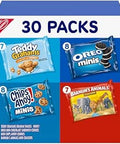 Nabisco Team Favorites Variety Pack, OREO Mini, CHIPS AHOY! Mini, Teddy Grahams Honey & Barnum's Animal Crackers, 30 Snack Packs