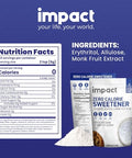 Impact Allulose, White Monk Fruit & Erythritol Sweetener Blend - Gluten Free, Zero Calories, Keto, Vegan, Non-GMO - 1 is to 1 Sugar Substitute - 2lbs