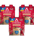 Atkins Strong High Protein Shake Milk Chocolate 30G Protein 7G Prebiotic Fiber Muscle & Gut Health Support Complex 12 Count