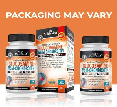Turmeric Curcumin With Black Pepper Extract 1500Mg Complex (1 Month Supply) Plus Glucosamine Chondroitin Msm Triple Strength Joint Support Supplement (1 Month Supply)