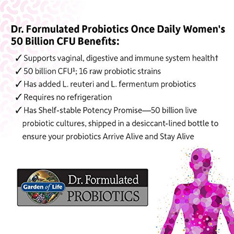 Garden Of Life Probiotic Bundle Dr. Formulated Once Daily Women S & Men'S Probiotics 50 Billion Cfu Shelf Stable Non-Gmo Probiotic For Men & Women With Prebiotic Fiber 30 Capsules Each