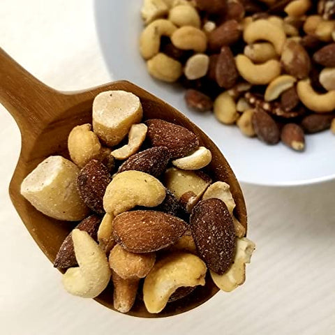Mixed Nuts Deluxe - Roasted & Salted | 32 oz Reusable Container | Healthy Gourmet Variety Snack Mix with Cashews, Almonds, Brazil Nuts, Pecans, Hazelnuts (No Peanuts) Holiday Gifts | Keto, Vegan Friendly, Healthy Nut Mix | Jaybee's