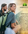 Herbalicious Marine Collagen Capsules - Non Gmo Gluten-Free Hydrolyzed Fish Collagen Supplements For Radiant Skin Hair Nails Joints & Bones - Made In Usa - 120 Capsules 30 Days Supply