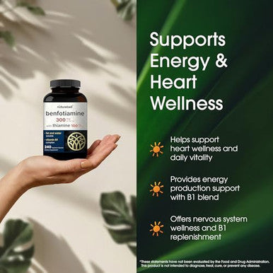 Naturebell Benfotiamine With Thiamine 300Mg
