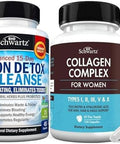 Bioschwartz 15 Day Cleanse For Colon And Gut Health Plus Hydrolyzed Collagen Peptide Capsules (45 Day Supply)