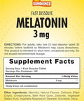 Sundance Melatonin Fast Dissolve 3Mg 150 Fast Dissolve Tablets Natural Berry Flavor Vegetarian Nongmo And Gluten Supplement