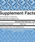 Maryruth's Activated Charcoal Capsules Activated Charcoal 40 Count 950 Mg