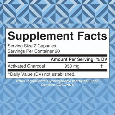 Maryruth'S Organics Activated Charcoal Capsules Substance Adsorption Derived From Coconut Shells Vegan Capsules From Pine Trees Non-Gmo Gluten Free 40 Count