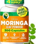 Gya Labs Moringa Capsules - 300 Capsules - Pure Moringa Powder For Energy Skin Immune & Gut Health - Green Superfood From Moringa Leaf Powder - Non-Gmo Additive-Free